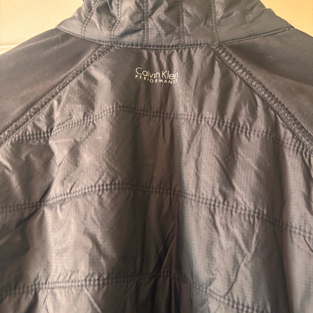 Women’s Calvin Klein Black Performance Jacket with High Collar and Elastic Cuffs - Picture 5 of 7